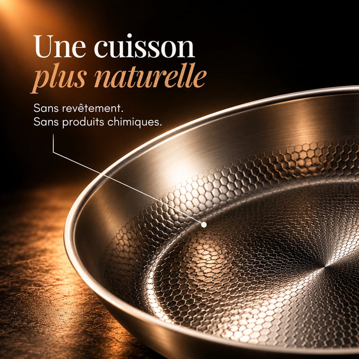 Cuisson naturelle dans la poêle AKARI au design premium